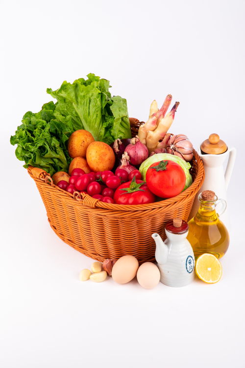 一筐新鮮蔬菜 食材的藝術與攝影技巧